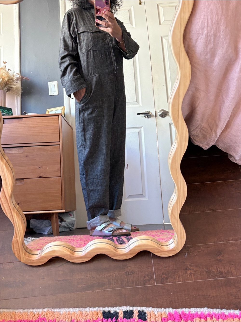 Billy Reid Charcoal Gray Utility Jumpsuit
